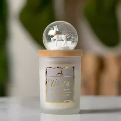 Candles>Kirklands Home Alpine Escape Snow Globe Jar Candle White