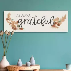 Fall>Kirklands Home Always Grateful Canvas Art Print, 10x30 Brown
