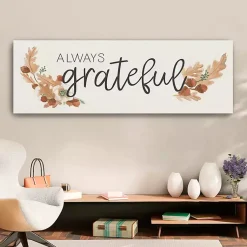 Fall>Kirklands Home Always Grateful Canvas Art Print, 20x60 Brown