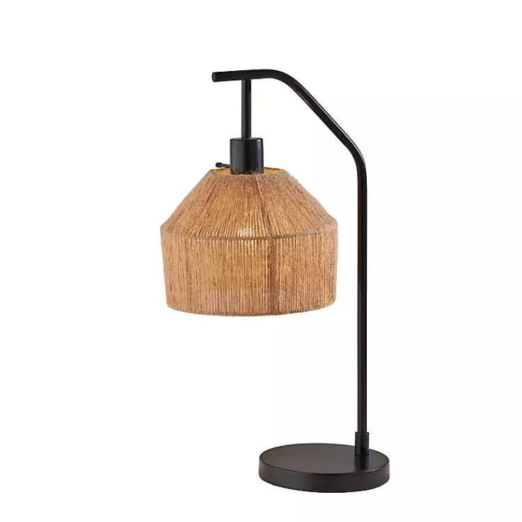 Kirklands Home Amalfi Natural Rope Shade Table Lamp Blue Sale