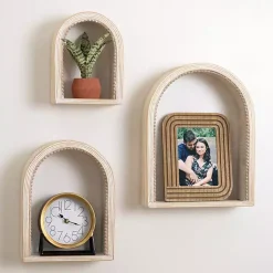 Kirklands Home Amalie Beaded Arch Shelves, Set of 3 Hot