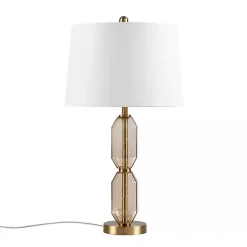 Kirklands Home Amber Faceted Glass Table Lamp Brown