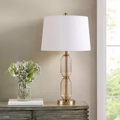 Kirklands Home Amber Faceted Glass Table Lamp Brown
