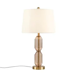 Kirklands Home Amber Faceted Glass Table Lamp Brown