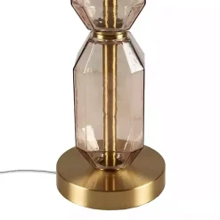 Kirklands Home Amber Faceted Glass Table Lamp Brown