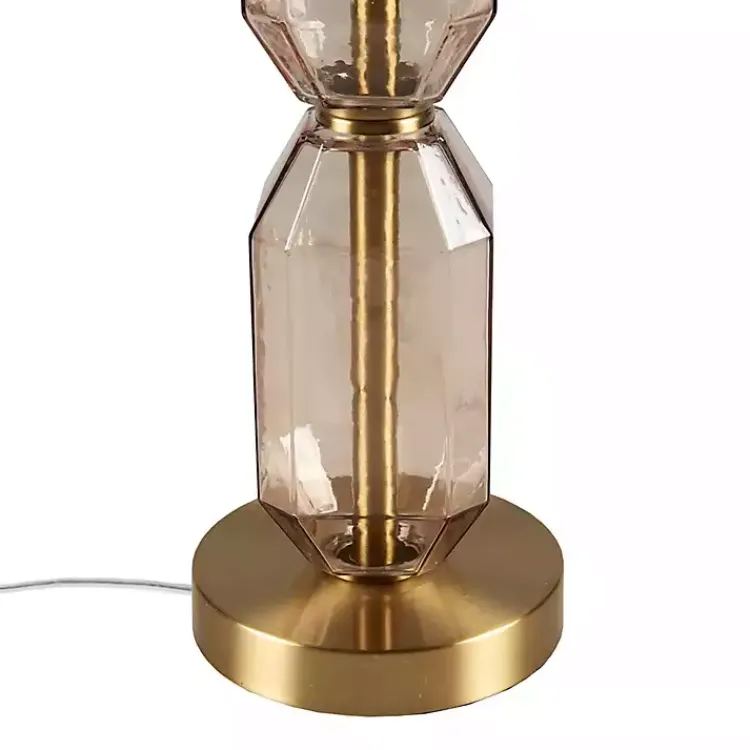 Kirklands Home Amber Faceted Glass Table Lamp Brown