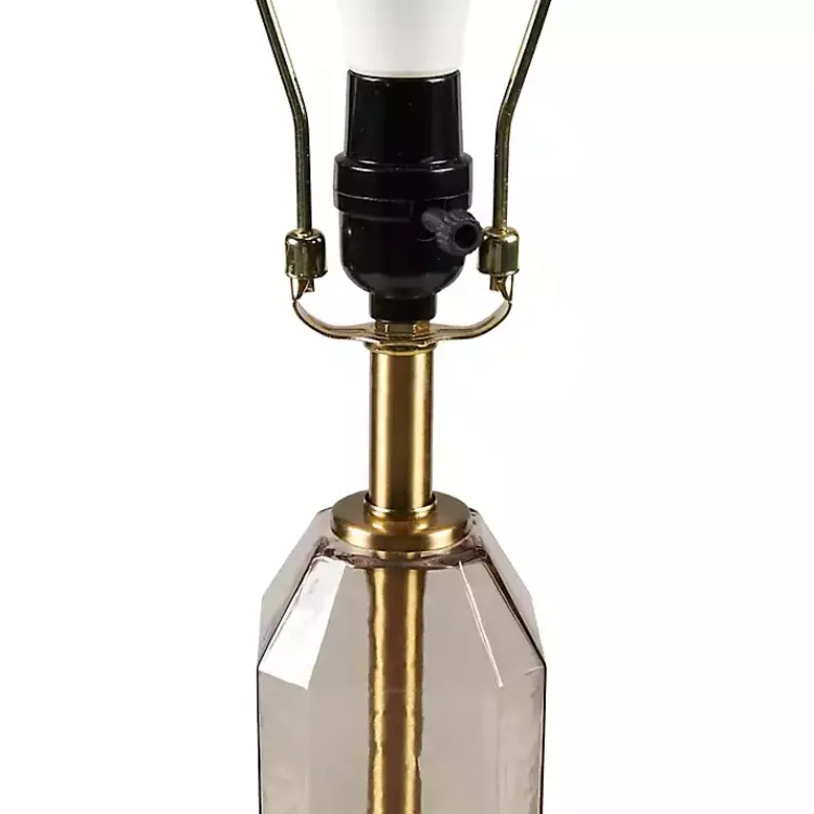 Kirklands Home Amber Faceted Glass Table Lamp Brown