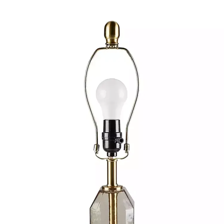 Kirklands Home Amber Faceted Glass Table Lamp Brown
