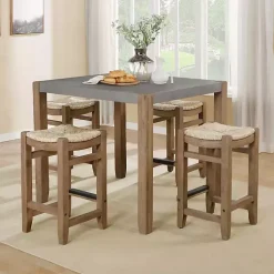 Kirklands Home Amber Wood and Faux Concrete Dining Table Sale