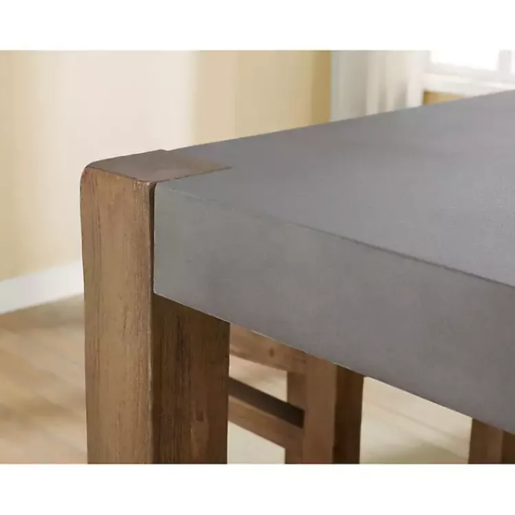 Kirklands Home Amber Wood and Faux Concrete Dining Table Sale