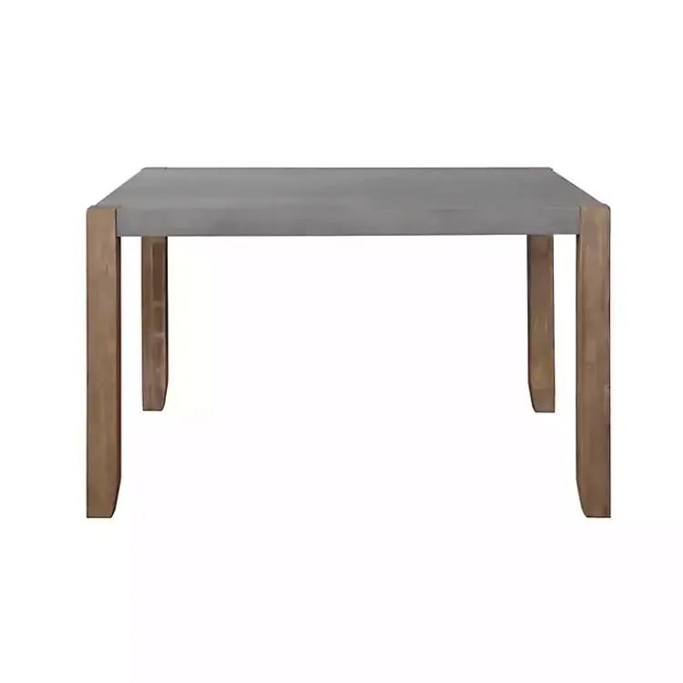 Kirklands Home Amber Wood Faux Concrete Top Dining Table Brown Discount