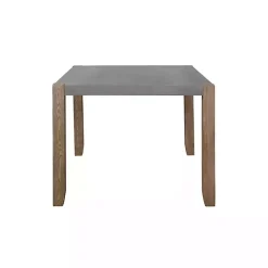 Kirklands Home Amber Wood Faux Concrete Top Dining Table Brown Discount