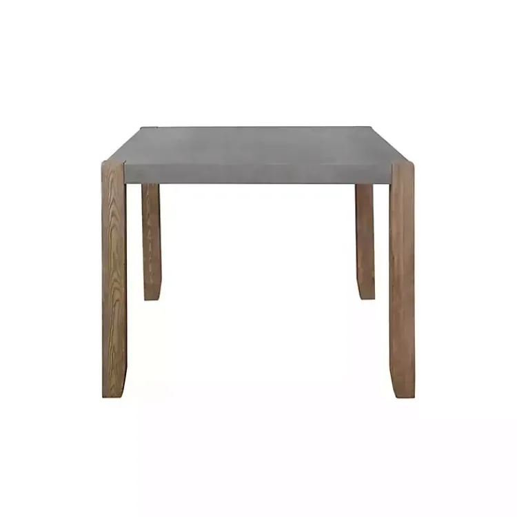 Kirklands Home Amber Wood Faux Concrete Top Dining Table Brown Discount