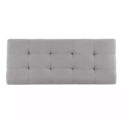 Kirklands Home Amelia Tufted Shoe Storage Ottoman Bench Gray Sale