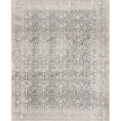 Kirklands Home Amelie Black Traditional Washable Area Rug, 7x10 New