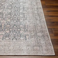 Kirklands Home Amelie Black Traditional Washable Area Rug, 7x10 New