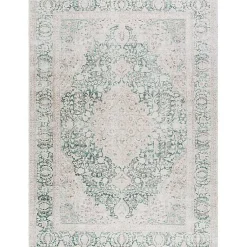 Kirklands Home Amelie Green Traditional Washable Area Rug, 8x12 Outlet