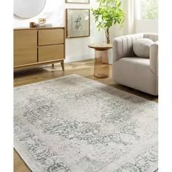 Kirklands Home Amelie Green Traditional Washable Area Rug, 8x12 Outlet