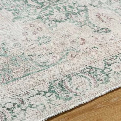 Kirklands Home Amelie Green Traditional Washable Area Rug, 8x12 Outlet