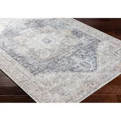 Kirklands Home Amelie Navy Blue Classic Washable Area Rug, 6x9