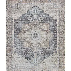 Kirklands Home Amelie Navy Blue Classic Washable Area Rug, 8x12 Outlet
