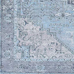 Kirklands Home Amelie Silver Classic Washable Area Rug, 7x10 Blue Sale