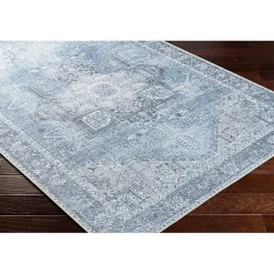 Kirklands Home Amelie Silver Classic Washable Area Rug, 8x12 Blue Sale