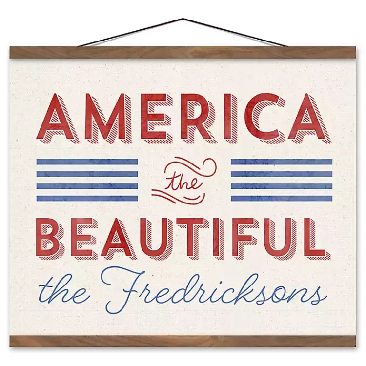 Kirklands Home America the Beautiful Personalized Hanging Canvas Discount