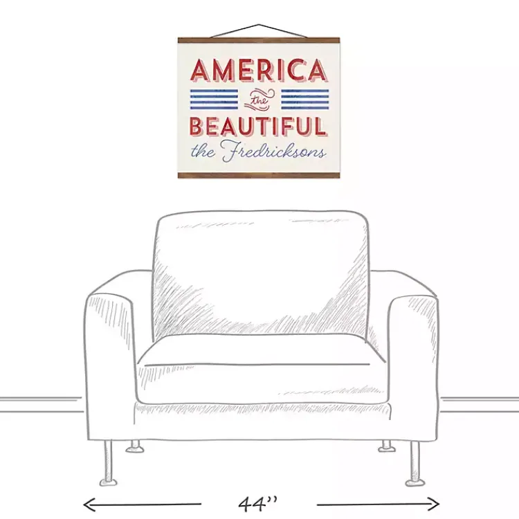Kirklands Home America the Beautiful Personalized Hanging Canvas Discount