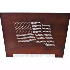 Kirklands Home American Flag Box Fire Pit Orange Discount