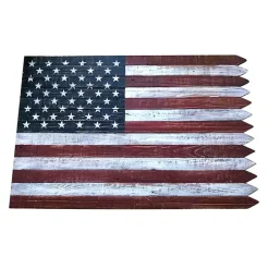 Kirklands Home American Flag Picket Edge Wall Plaque New