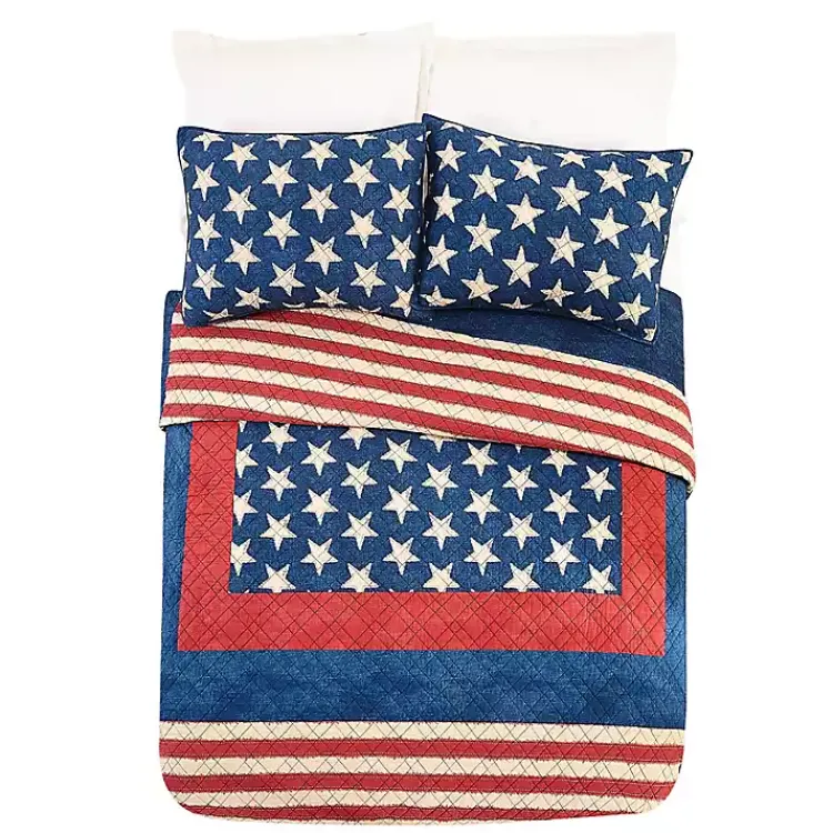 Kirklands Home Americana Patch 3-pc. King Quilt Set Sale