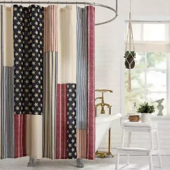 Kirklands Home Americana Shower Curtain Multi New