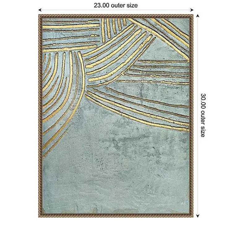 Kirklands Home Ancient Gold Sun Canvas Art Print Clearance