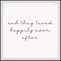 Kirklands Home And They Lived Happily Framed Art Print White Sale