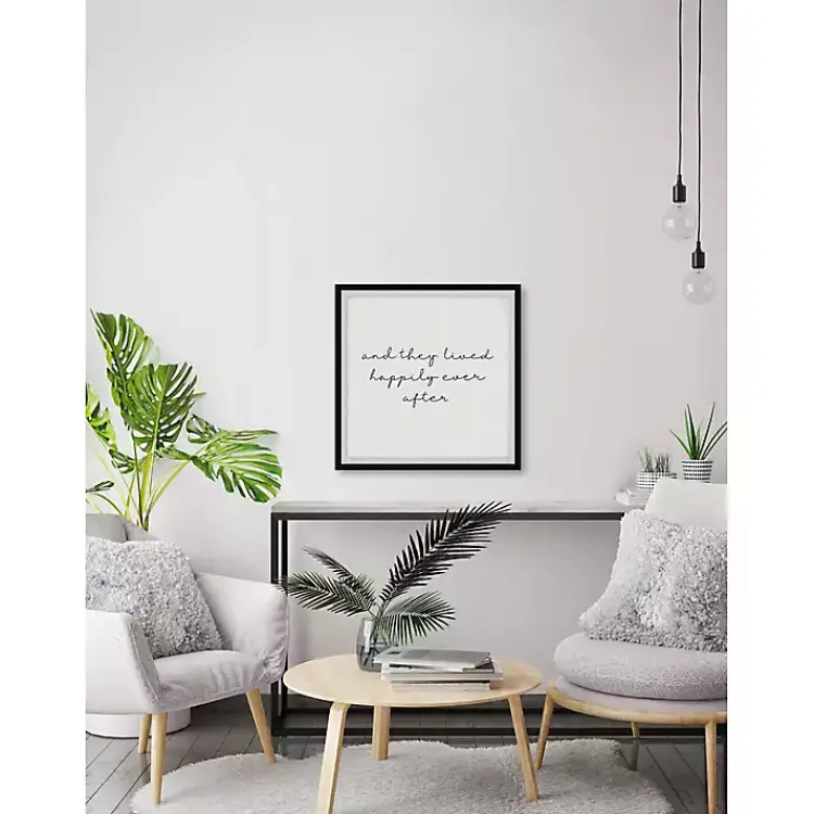 Kirklands Home And They Lived Happily Framed Art Print White Sale