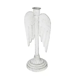 Christmas Decorations>Kirklands Home Angel Wing Taper Candle Holders, Set of 2 White