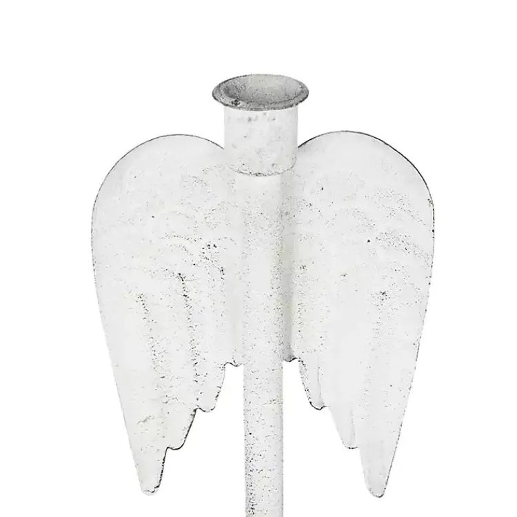 Christmas Decorations>Kirklands Home Angel Wing Taper Candle Holders, Set of 2 White
