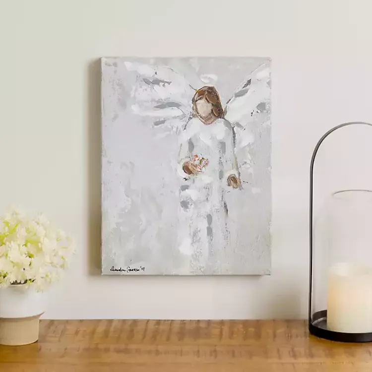Kirklands Home Angel with Bouquet Canvas Art Print Online