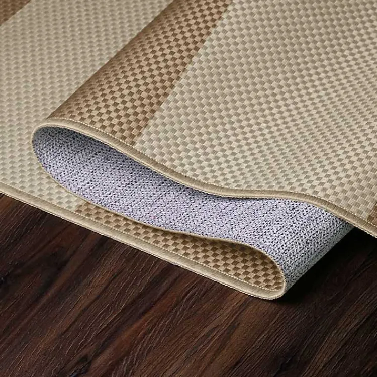 Kirklands Home Anika Natural Striped Washable Area Rug, 5x7