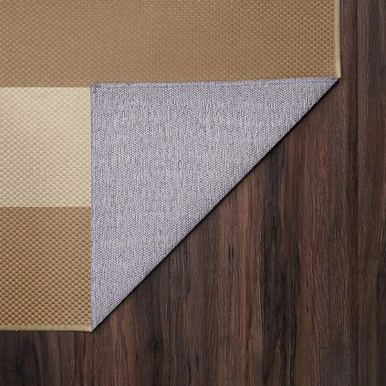 Kirklands Home Anika Natural Striped Washable Area Rug, 5x7