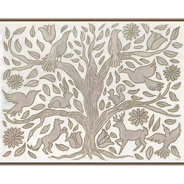 Kirklands Home Animal Tree Canvas Art Print, 42x32 in. Clearance