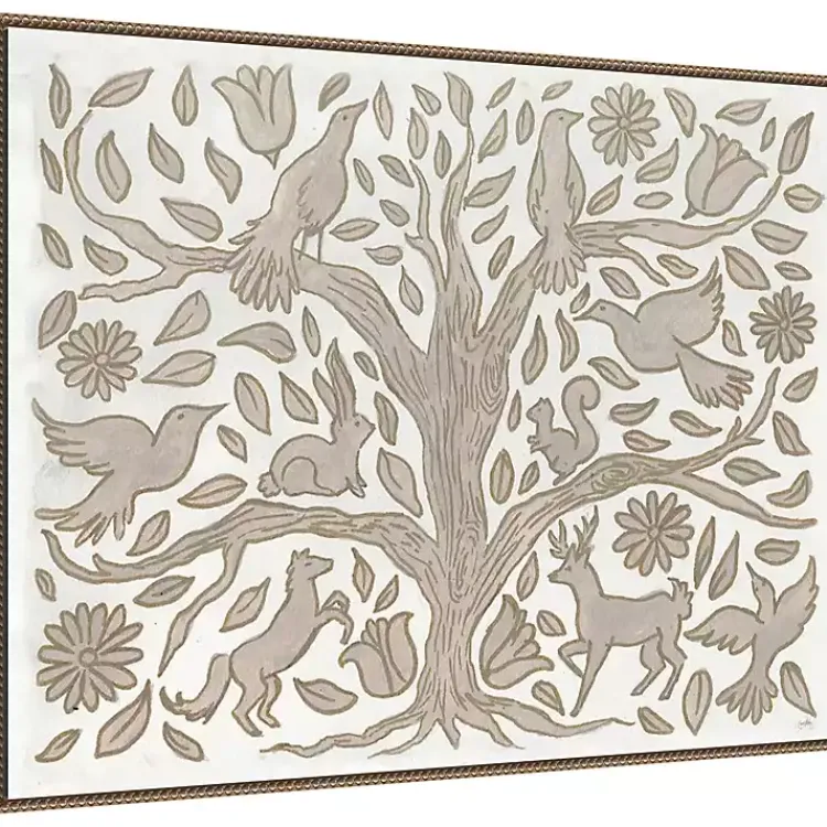 Kirklands Home Animal Tree Canvas Art Print, 42x32 in. Clearance
