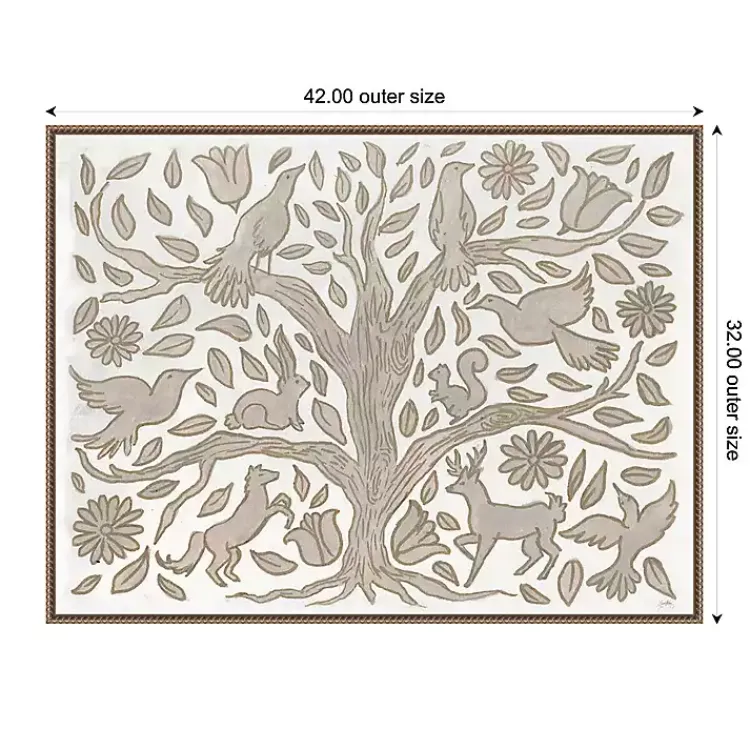 Kirklands Home Animal Tree Canvas Art Print, 42x32 in. Clearance