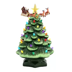 Christmas Decorations>Kirklands Home Animated Santa's Sleigh Pre-Lit Nostalgia Tree