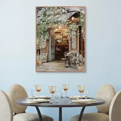Kirklands Home Annabella Parisian Bistro Framed Canvas Art Print Outlet