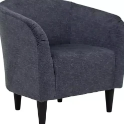 Kirklands Home Anthracite Aston Barrel Accent Chair Blue Sale
