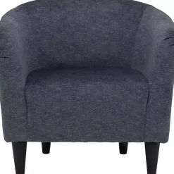 Kirklands Home Anthracite Aston Barrel Accent Chair Blue Sale