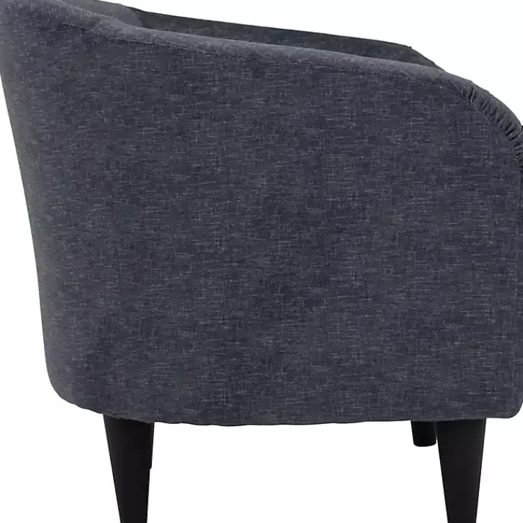 Kirklands Home Anthracite Aston Barrel Accent Chair Blue Sale