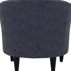 Kirklands Home Anthracite Aston Barrel Accent Chair Blue Sale